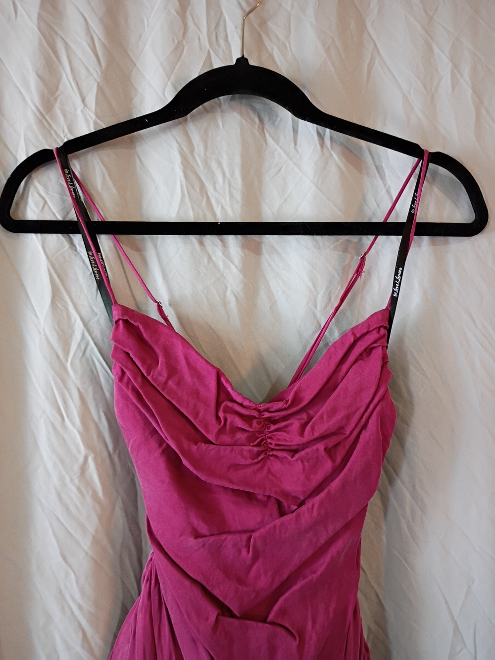 For Love And Lemons Magenta Ruched Allie Mini Dress - Picture 2 of 7